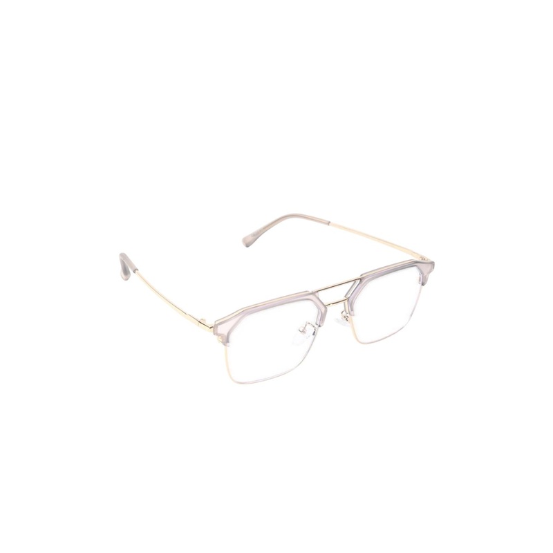 BAYBERRY Unisex Clear Lens & Brown Oversized Sunglasses with