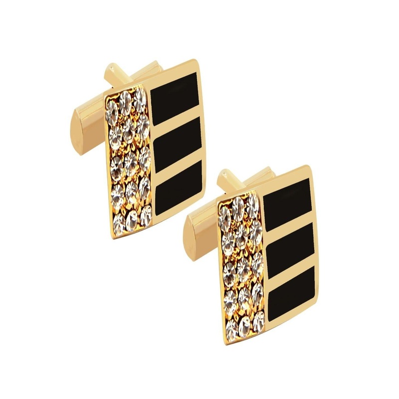 Curren Men Square Embellished Cufflink