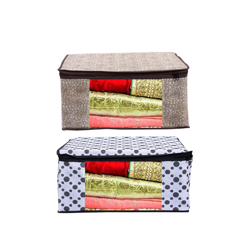 Home Fresh Set Of 2 Solid Saree Organisers