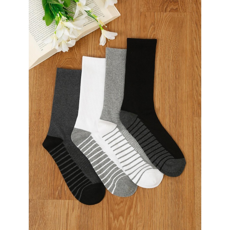 LOUIS STITCH Men Pack Of 4 Patterned Calf-Length Socks