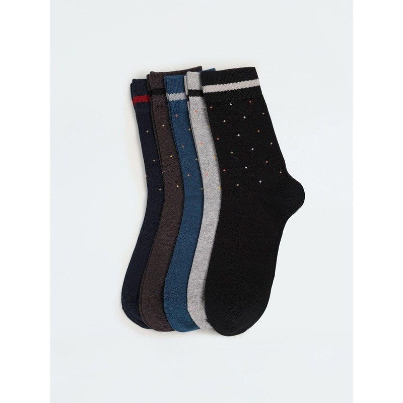 Max Pack of 5 Men Patterned Socks