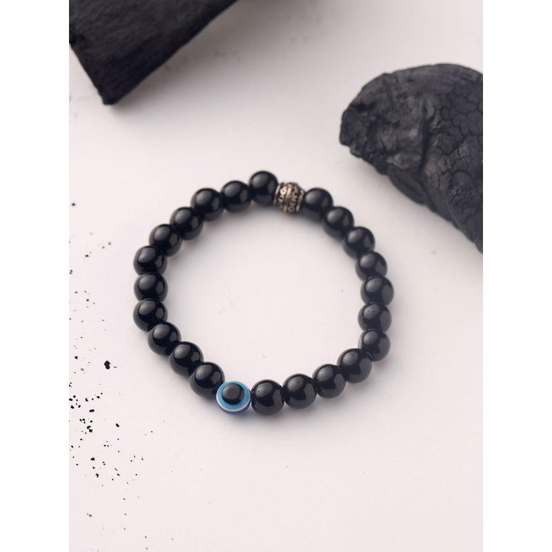 VIRAASI Men Evil Eye Stretchable Bracelet