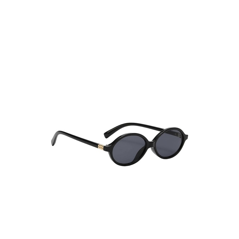 4Flaunt Unisex essntl Retro 90s Oval Sunglasses with UV Protected Lens4F-ESSNTL05-BLKGRY