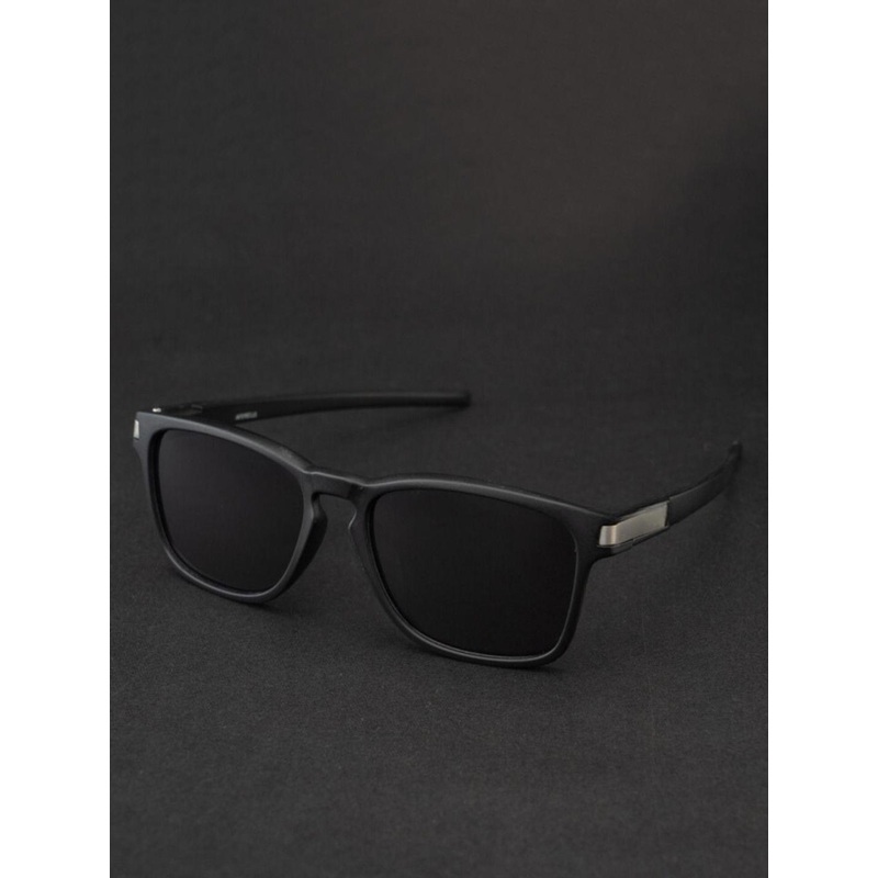 AFERELLE Unisex Rectangle Sunglasses with Polarised Lens XBLKXBLK-Matt Black