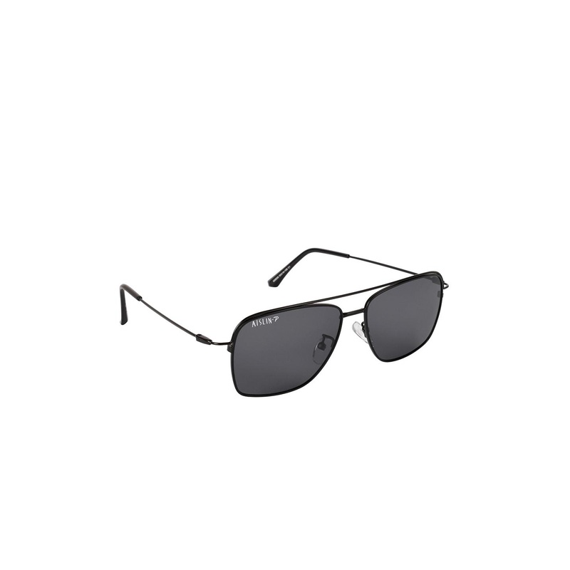 AISLIN Unisex Polarised & UV Protected Wayfarer Sunglass ES_14261-54-AS-9009-BLK-mBLK-WFSQ