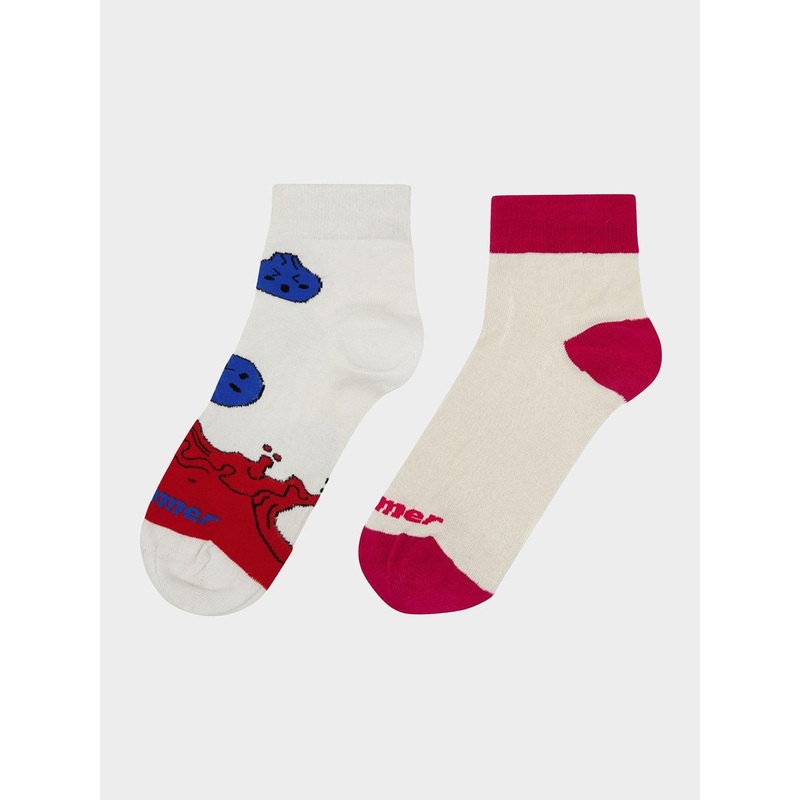 bummer Unisex Pack Of 2 Patterned Ankle Length Socks