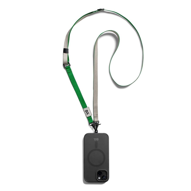DailyObjects Green & Grey Textured Crossbody Phone Lanyard Strap