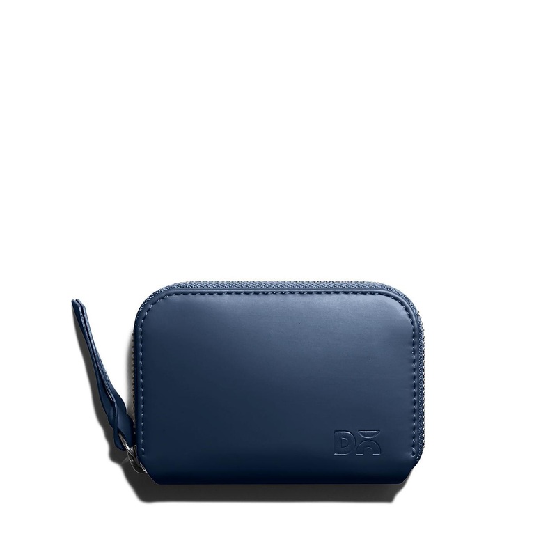 DailyObjects Unisex Ultramarine Blue Vegan Leather Zipper Slim Card & Coin Wallet