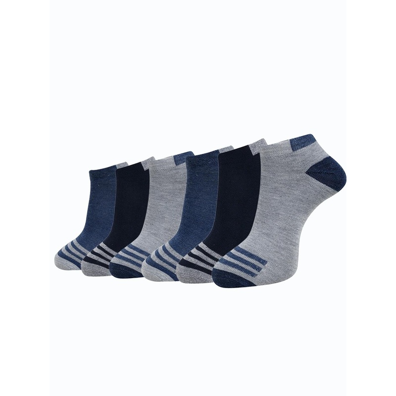Dollar Socks Men Pack of 6 Ankle-Length Patterned Socks