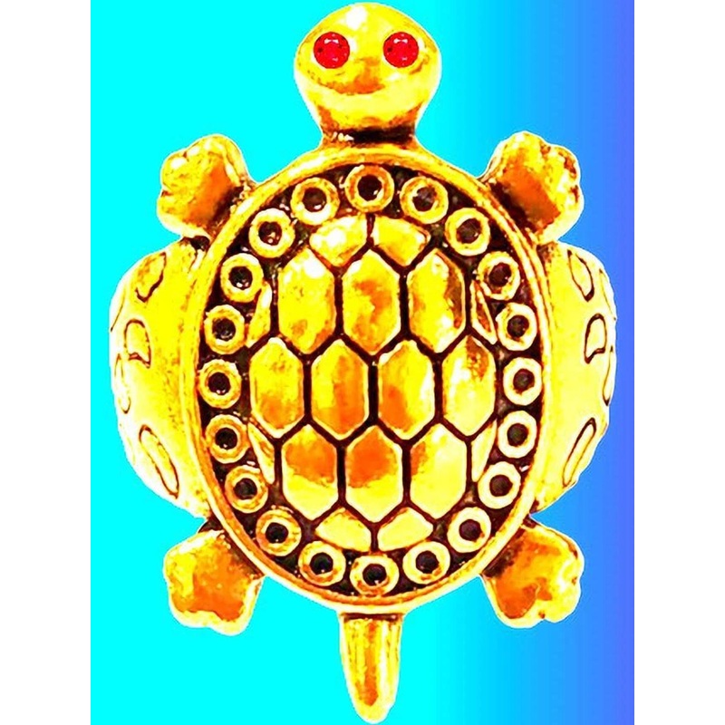 Dynamic Retail Global Tortoise Turtle Kachua Meru Ring for Men Women Boys Girl Vastu Fengshui Brass Gold Plated Ring ()