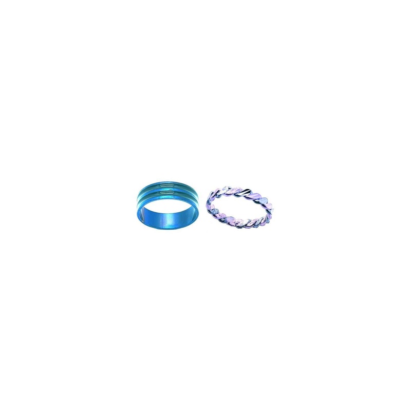 Dynamic Retail Global Unisex Pack Of 2 Blue Finger Rings