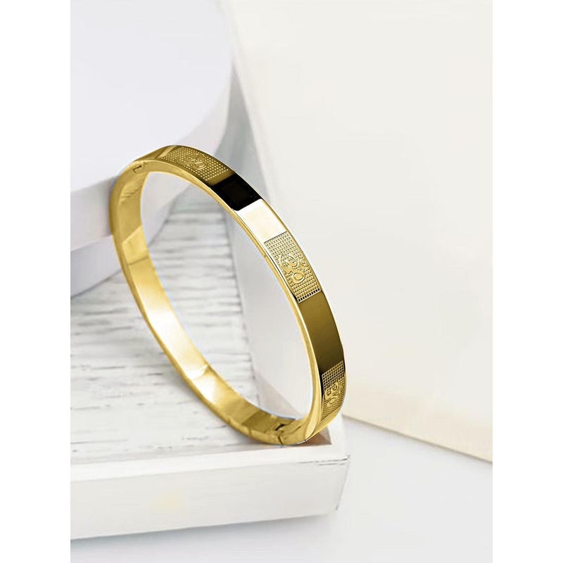 MEENAZ Gold-Plated Anti Tarnish Kada Bracelet