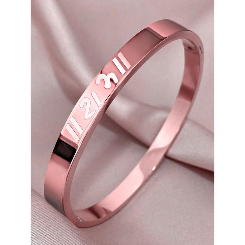 MEENAZ Men Anti Tarnish Rose Gold-Plated Bangle-Style Bracelet