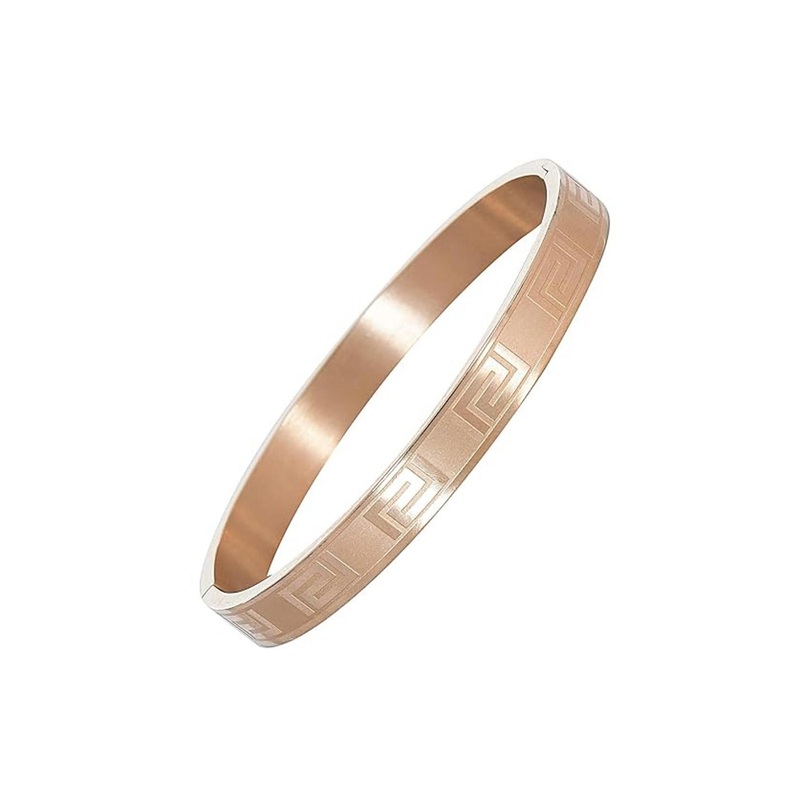 MYKI Unisex Gold-Plated Stainless Steel Kada Bracelet