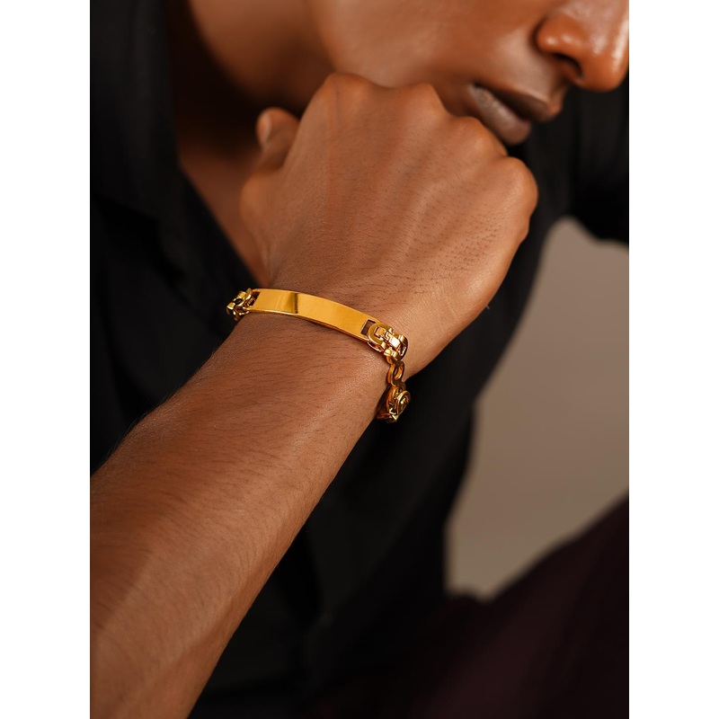 The Roadster Lifestyle Co. Gold-Plated Chain Linked Bracelet