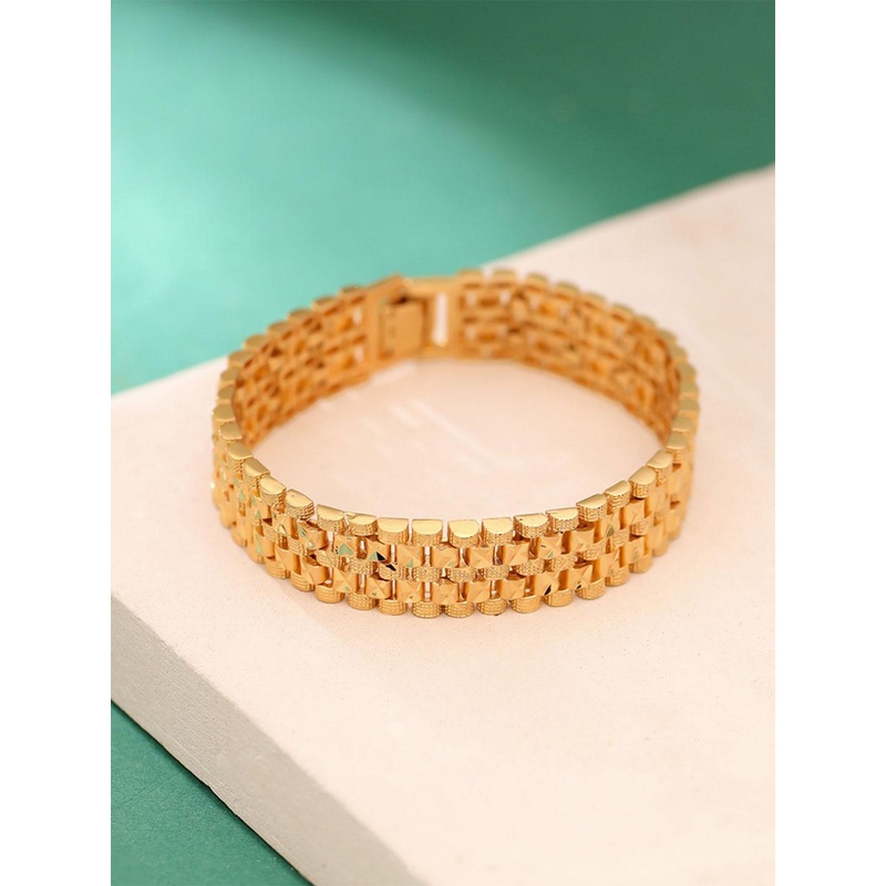 Yellow Chimes Gold-Plated Link Bracelet