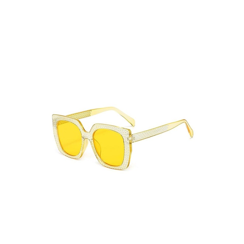 AUGEN Unisex Yellow Lens & Yellow Oversized Sunglasses With UV Protected Lens VI-SG-210-C5