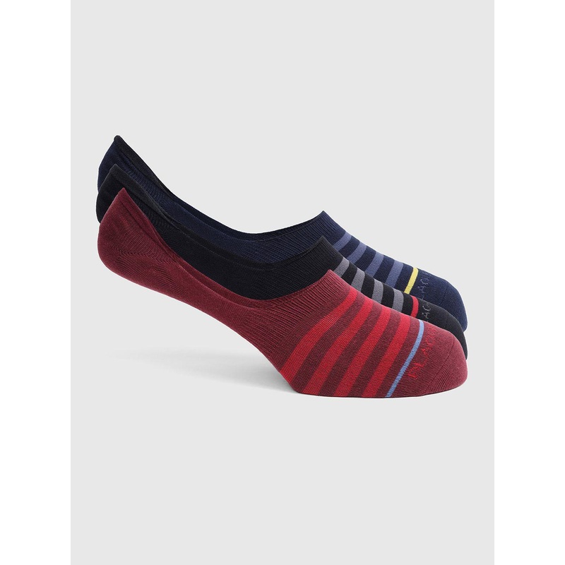 Blackberrys Men Pack Of 3 Patterned Cotton Shoe Liner Socks