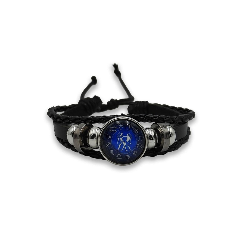 DEEMARK Leather Zodiac Cosmic Multistrand Bracelet