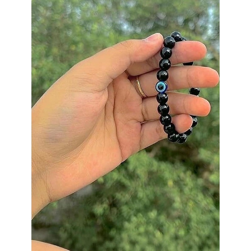 Divine souvenirs Unisex Artificial Beaded Elasticated Bracelet