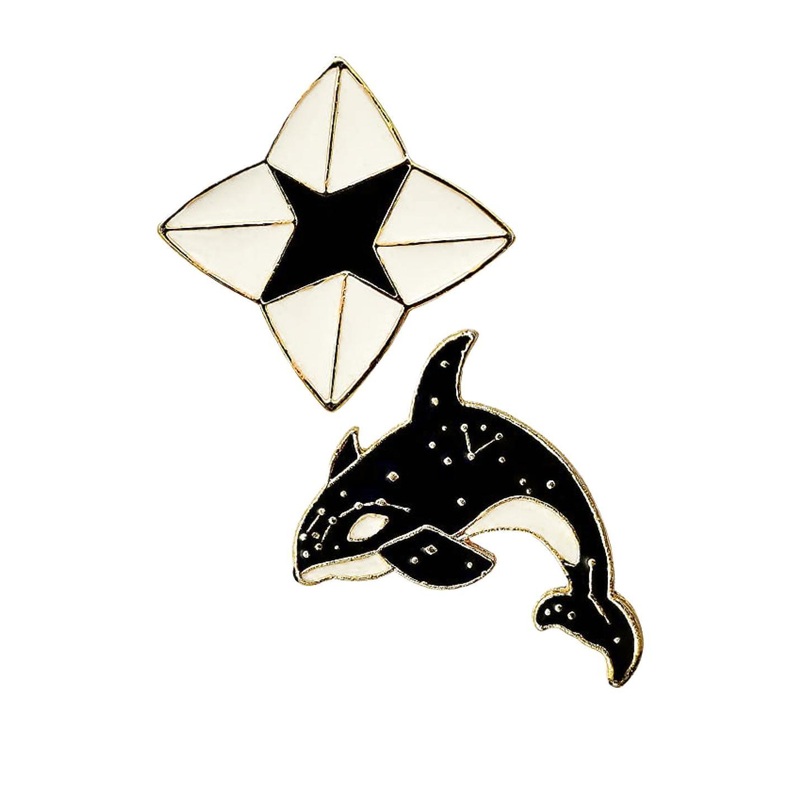 FURE 2 Pieces Brooch Enamel Pins