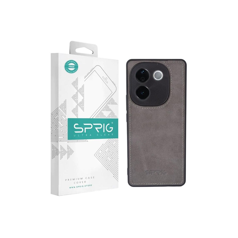 SPRIG IQOO Z9S Pro Matte PU Leather Back Cover