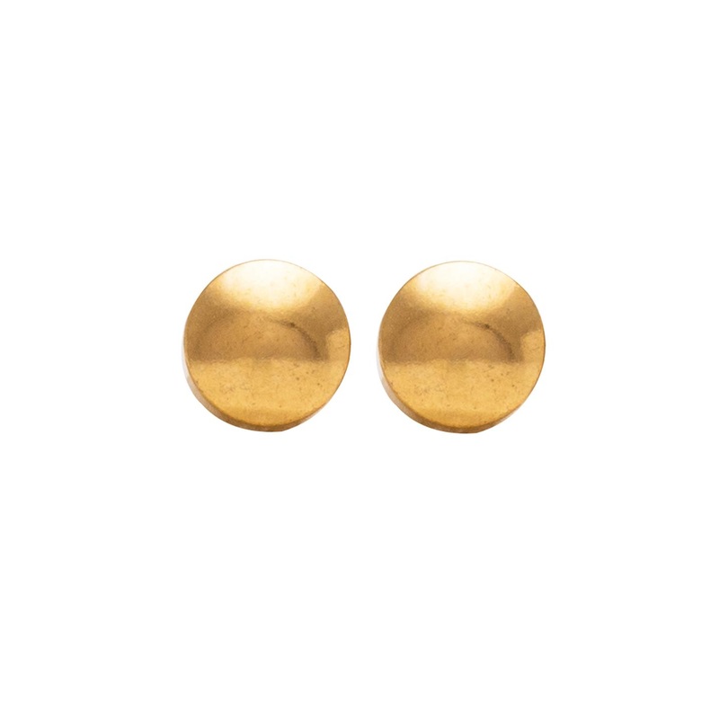 STUDEX 24K Pure Gold Plated Stainless Steel Circular Shaped Studs