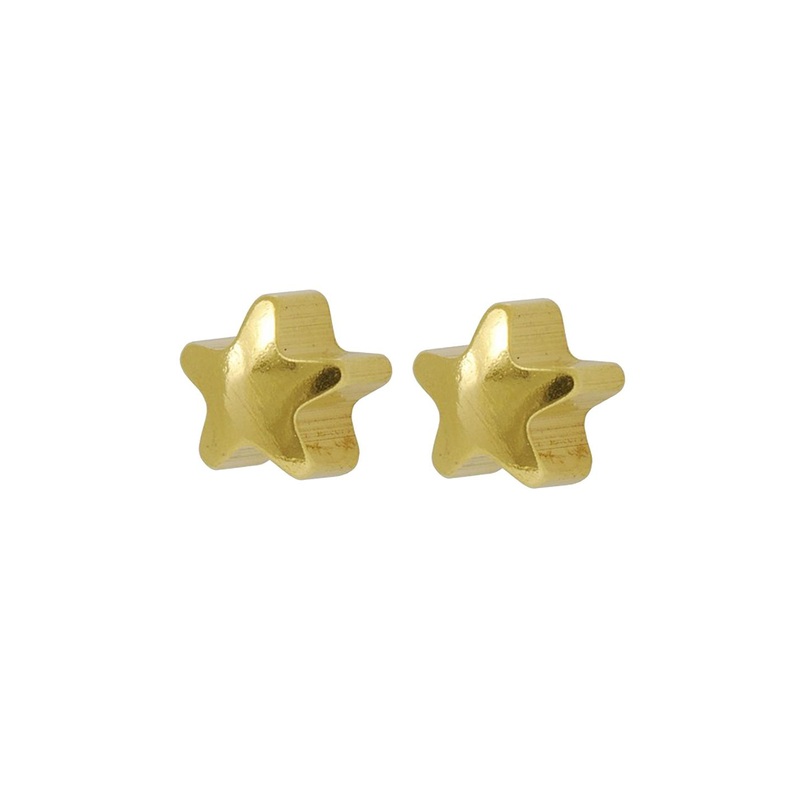 STUDEX 24K Pure Gold Plated Stainless Steel Star Shaped Studs