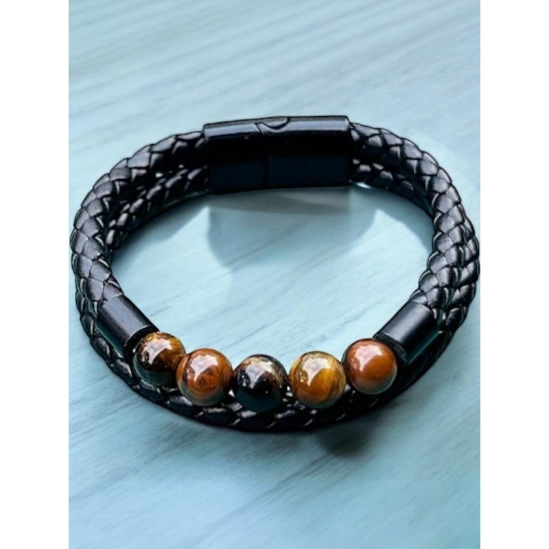 19TH JULY JEWELS Unisex Leather Wraparound Bracelet