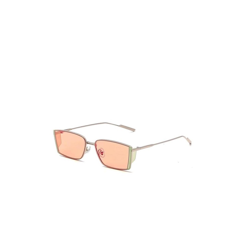 AUGEN Unisex Orange Lens & Gold-Toned Rectangle Sunglasses with VI-SG-221-C1