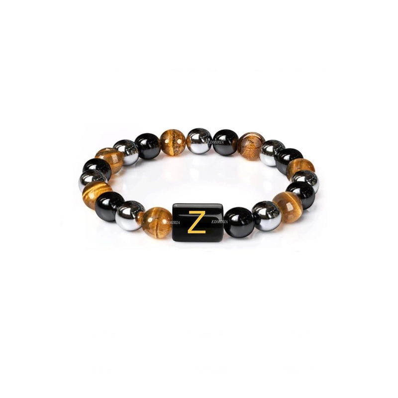 EDMIRIA Unisex Multi Initial Letter Elasticated Bracelet