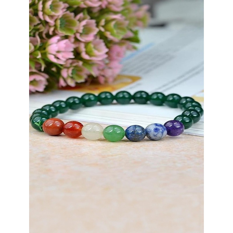 SINDURRI CREATIONS Unisex Natural Stones Elasticated Bracelet