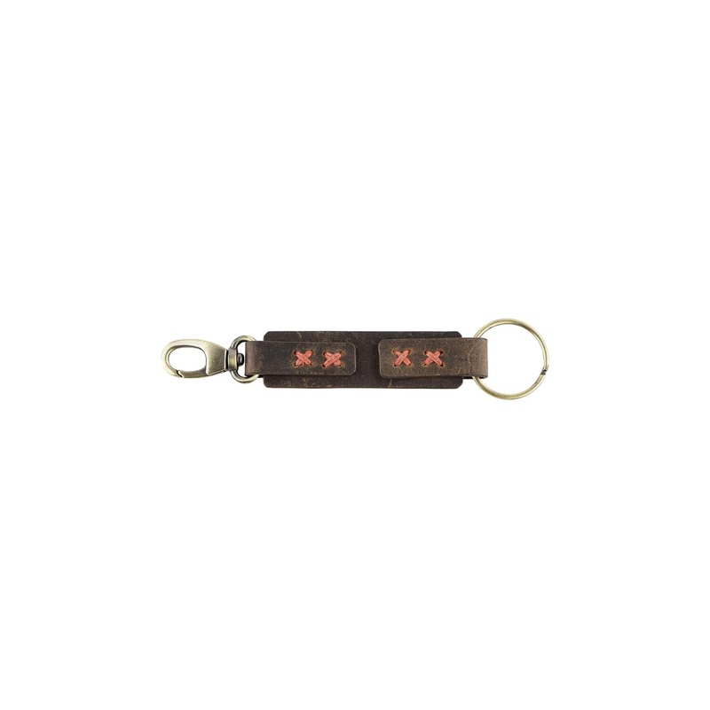 Aditi Wasan Stiched Detailing Genuine Leather Key chain