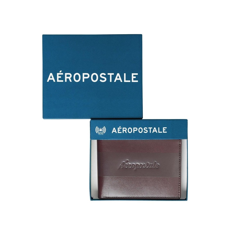 Aeropostale Men Floral Printed Leather Two Fold Wallet