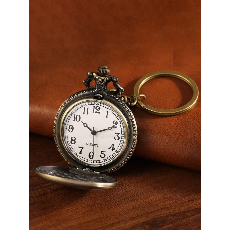 AUGEN OnePiece-3 Design Retro Vintage Pocket Watch Key Chain
