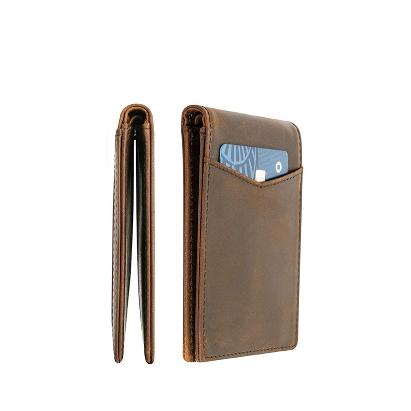 CONTACTS Men Leather Two Fold Wallet