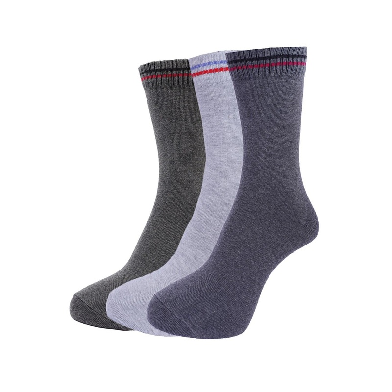 Dollar Socks Men Pack Of 3 Assorted Knee-Length Cotton Socks
