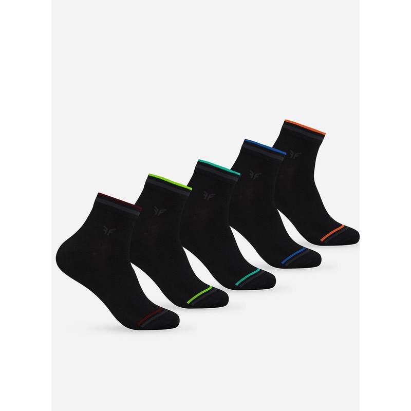 FOOTONS Men Pack Of 5 Above Ankle Length Sports Socks