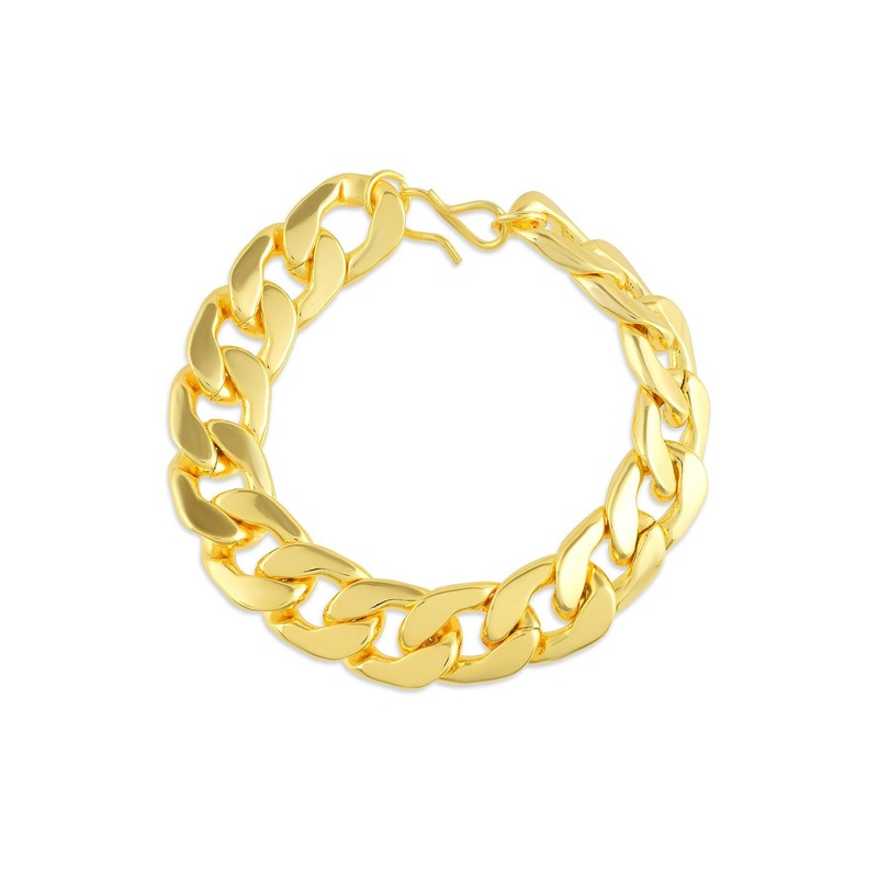 MEMOIR Men Brass Antique Gold-Plated Link Bracelet