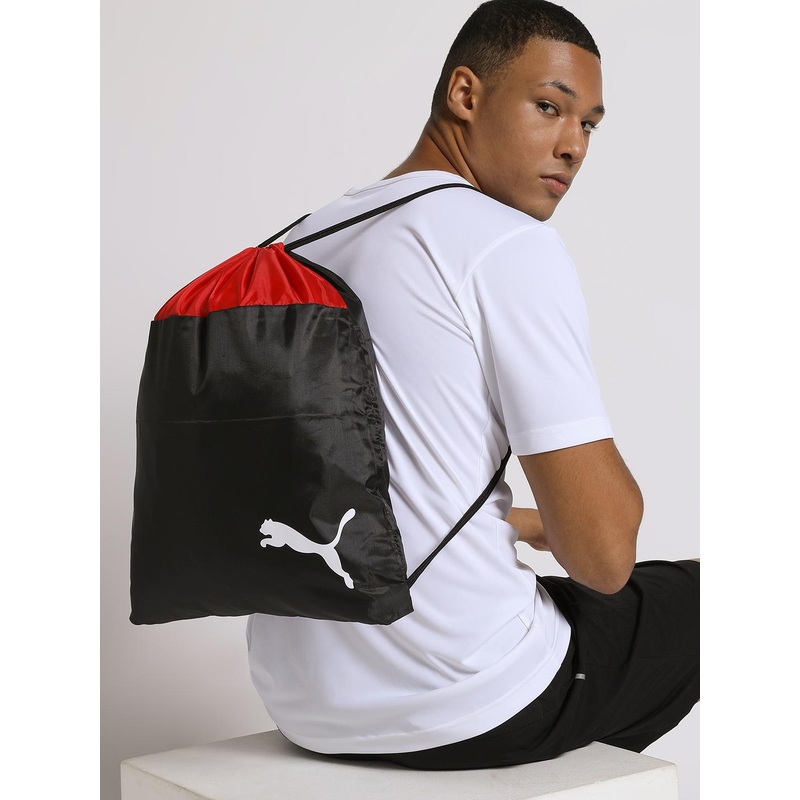 Puma Unisex Black & Red Colourblocked teamGOAL 23 Gym Sack
