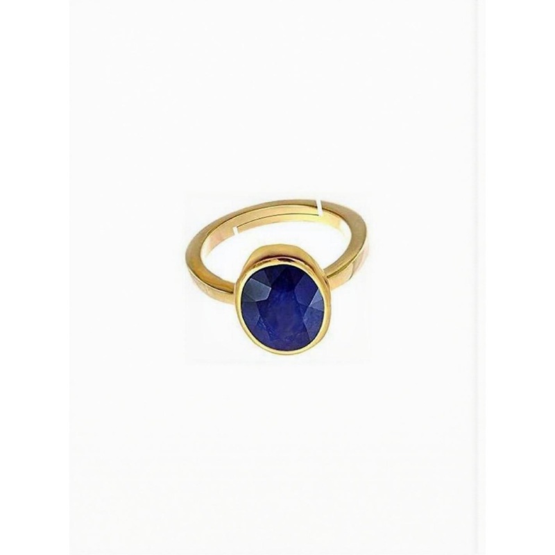 RAVIOUR LIFESTYLE Gold Plated Sapphire  Studded Finger Ring