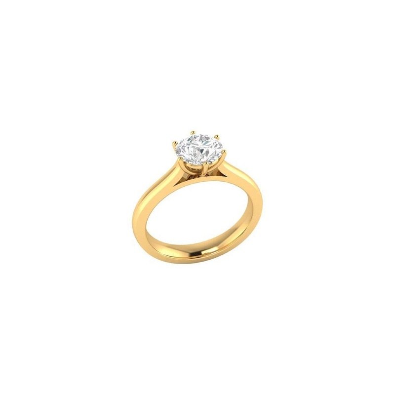 RAVIOUR LIFESTYLE Unisex Gold-Plated American Diamond Finger Ring