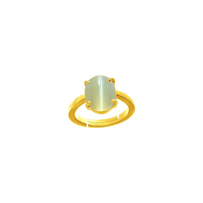 RAVIOUR LIFESTYLE Unisex Gold-Plated Cat’s Eye Finger Ring