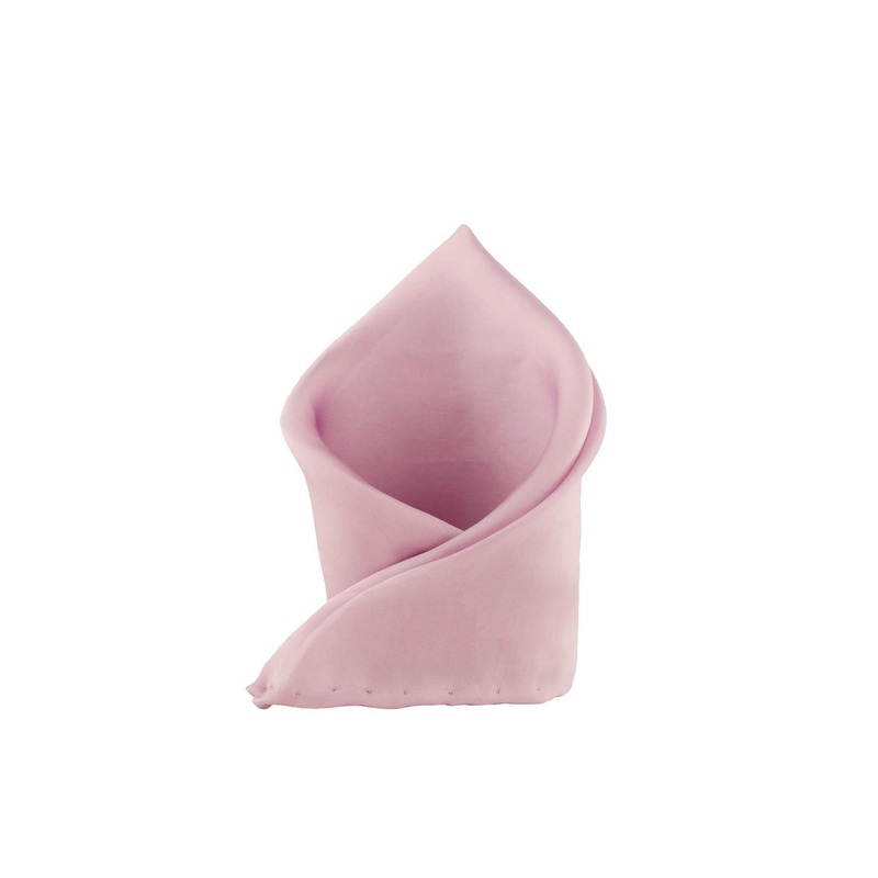 The Tie Hub Men Pink Solid Pocket Squares
