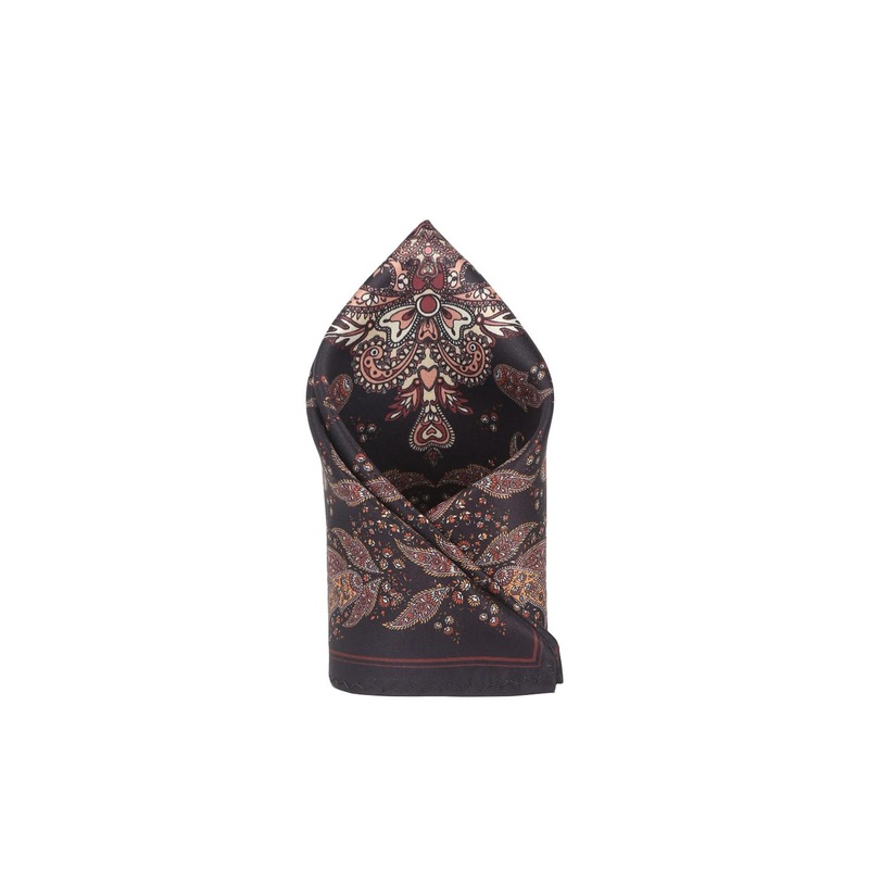 Tossido Men Brown & Beige Printed Microfibre Pocket Square