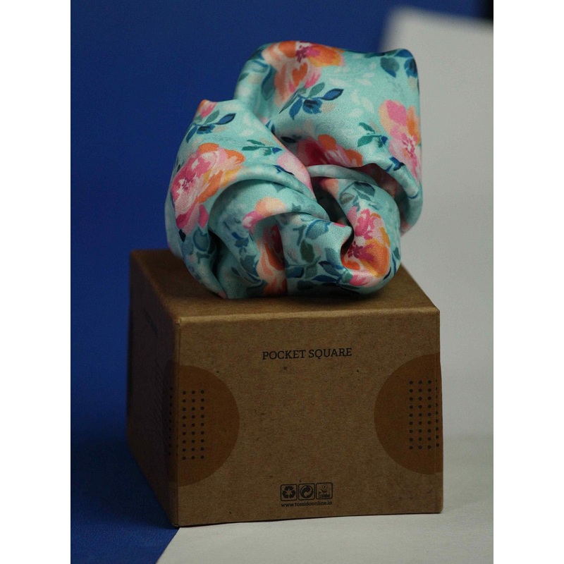 Tossido Men Floral Silk Pocket Square