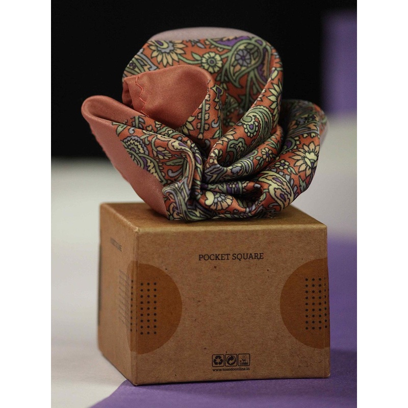 Tossido Men Paisley Printed Pocket Square
