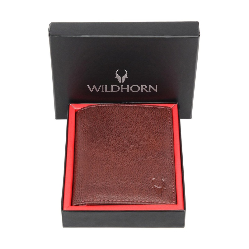 WildHorn Unisex Maroon Leather Card Holder