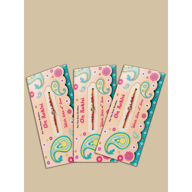 Archies Set Of 3 Rakhis With Mailer & Roli Chawal