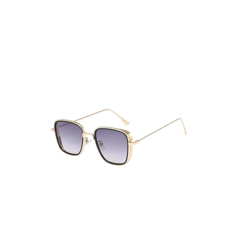 AUGEN Unisex Grey Lens & Gold-Toned Square Sunglasses